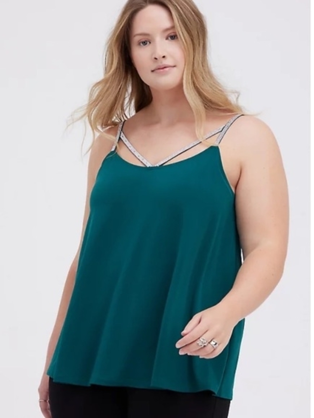 torrid Teal Green Double-Strap Cami Tank Top